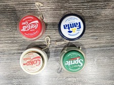 Yoyo x 4  Russell Spinners Coke Cola Gold, Coke Cola, Fanta & Sprite
