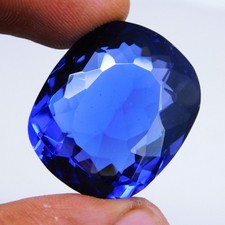 77.05 Ct Natural Blue Topaz Cushion Shape Certified UNHEATED Gemstone
