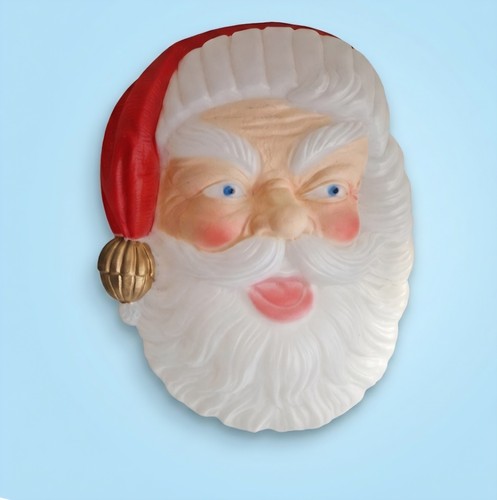 Vintage blow mould wall santa - blow,