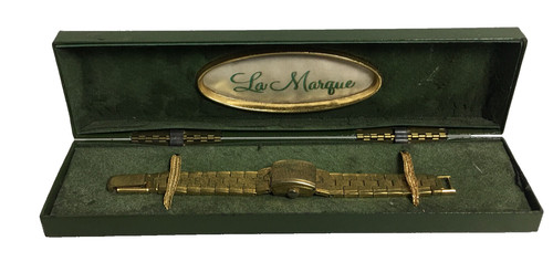 Vintage marque gold watch - la,