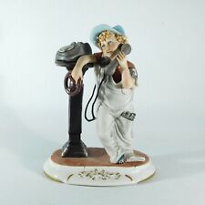 CAPODIMONTE BISQUE FIGURINE MECHANIC WHEEL SIGNED BY RORI ~ FREE UK P&P