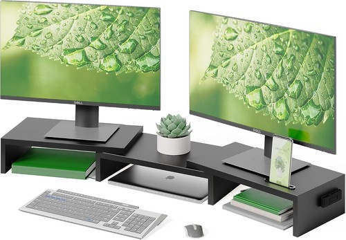 Dual monitor stand riser - dual,