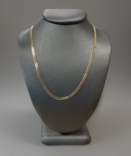 9ct Gold Double Curb Link Chain 18 inch Long Hallmarked 4.8 Grams