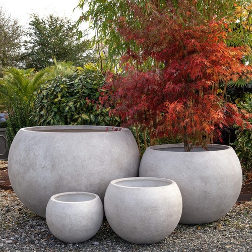 28cm rustic bowl planter pot - rustic, planter/pot