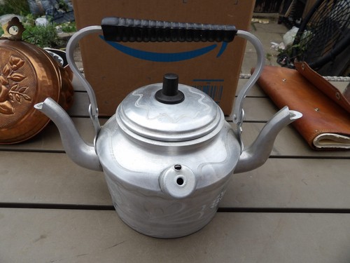 Vintage aluminium double - , spout