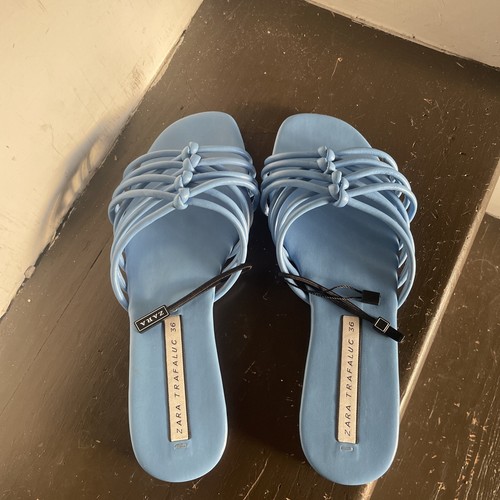 Zara flat tubular sandals size - sandals,