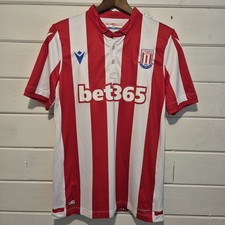 Stoke City Home Football Shirt 2019/20 Adults Size L Macron VGC