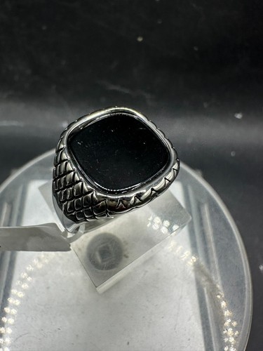 Mens black ring jet pinky
