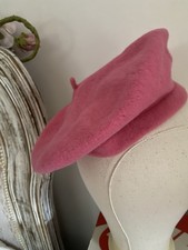 Pink Fuschia Wool Beret Hat
