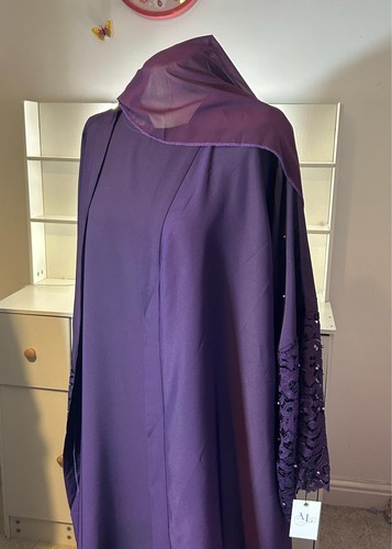 Royal plum abaya dress - royal,