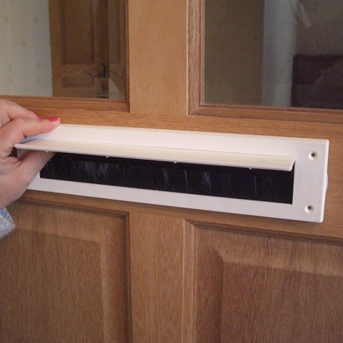 White internal pvc letterbox - white,