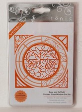 Tonic Studios Dies - Rose & Daffodil Stained Glass Window Die Set