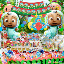 black COCOMELON Birthday Party