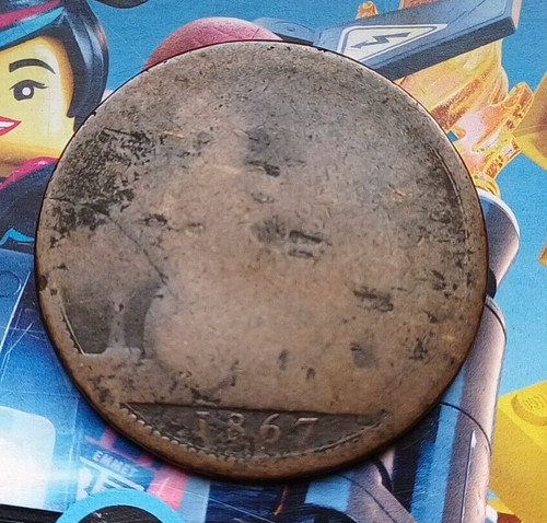 1867 victoria one penny bun - one,