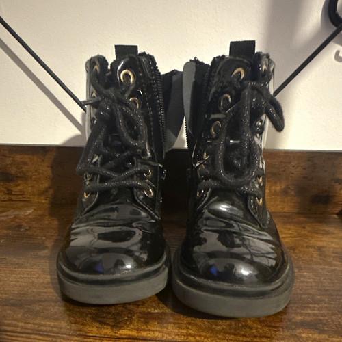 Kids black patent - patent, leather