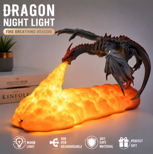 Halloween dragon night light - halloween,
