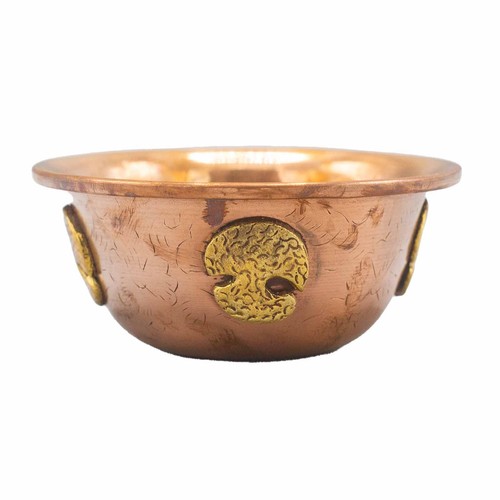 Copper ritual bowl with tree - bowl,