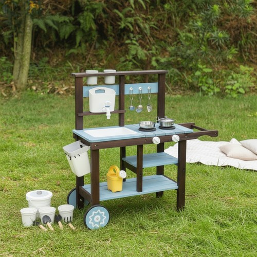 Outdoor wooden play kitchen - outdoor,