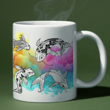 Japanese Koi Mug, 11oz Printed