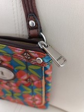 Fossil  Key -  Oil Cloth Crossbody - Cross Body  Bag Multi Coloured
