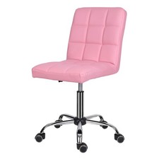 Pink Faux Leather Chair