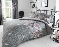 Duvet sets grey pink quilt