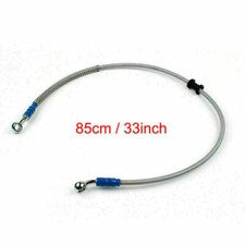 85cm/33" M10 Brake Oil Hose Line Banjo Fitting Stainless Steel End BB UK T9