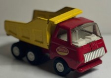 TONKA : Vintage Pressed Steel red cab yellow back Tipper dump truck 1970's