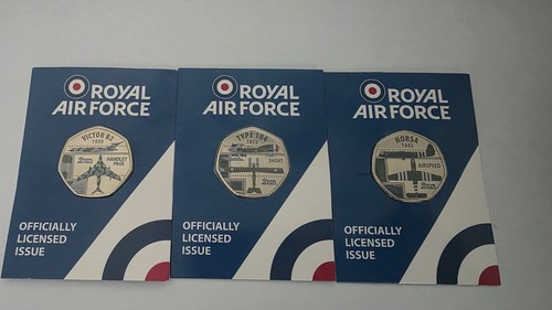 Raf 50p shaped coins - shaped,