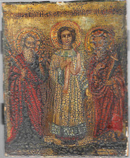 19c Rare Russian Icon "Saint