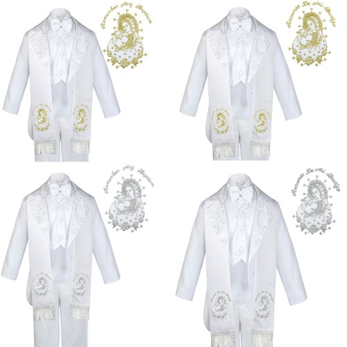 6pc baptism white tuxedo - 6pc,