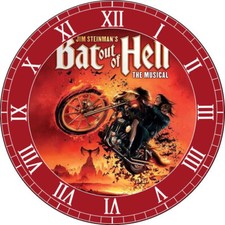 Bat Out Of Hell. The Musical. CD Clock. With free stand or wall hang.