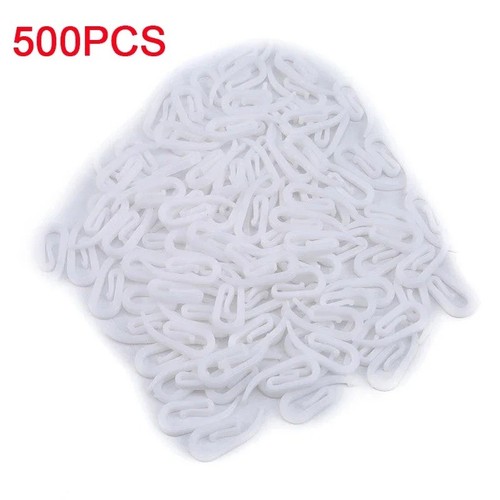 500 pcs white curtain - pcs, hooks