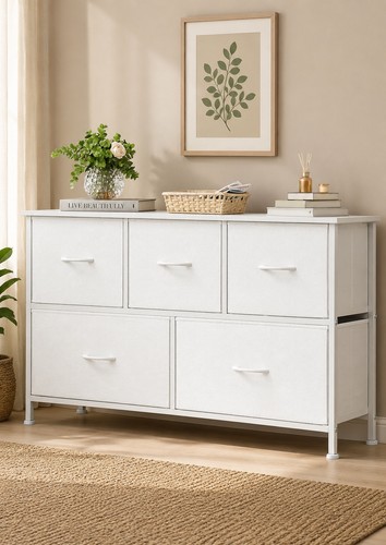 Drawer fabric dresser chest - dresser,