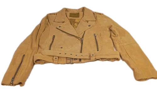 Women suede motorcycle - women's, m