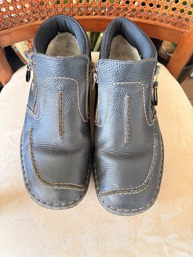 Rieker black leather ankle - rieker,