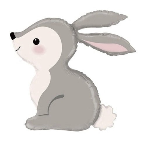 Woodland rabbit foil balloon - foil,