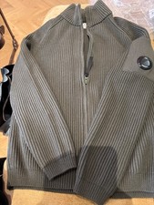 boys cp company green zip up