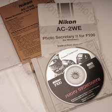 Nikon AC-2WE Photo Secretary II Install CD For Nikon F100 - Windows 95, 98, NT