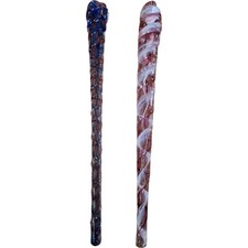 Glass Hair Sticks Swirled Design Blue Pink Elegant Hair Accessories