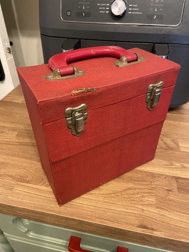 Vintage record carry storage - vintage,
