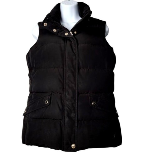 Talbots black puffer vest - talbots,