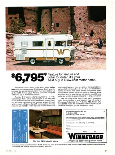 1972 winnebago print - winnebago, d-18