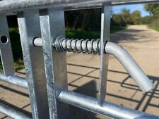 Spring bolt for metal farm