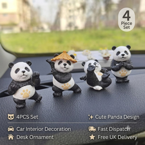 4pcs cute panda - cute, dashboard