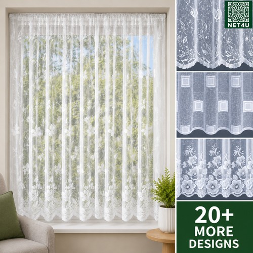 White net curtains sold the - net, by
