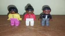 Duplo figures African American Ethnic Figures 2 Females 1 Male