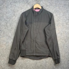 Rapha Bomber Jacket Mens Size Medium Grey Cotton Blend Full Zip Cycling Outdoor