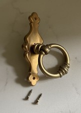 Retro Brass Cabinet Knob / Drawer Handle. Lovely Condition With All The Bits