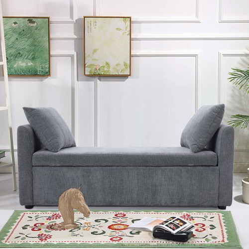 Chenille ottoman storage - chenille,